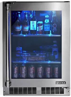 Front view of the LYNX LN24REFGR outdoor refrigerator